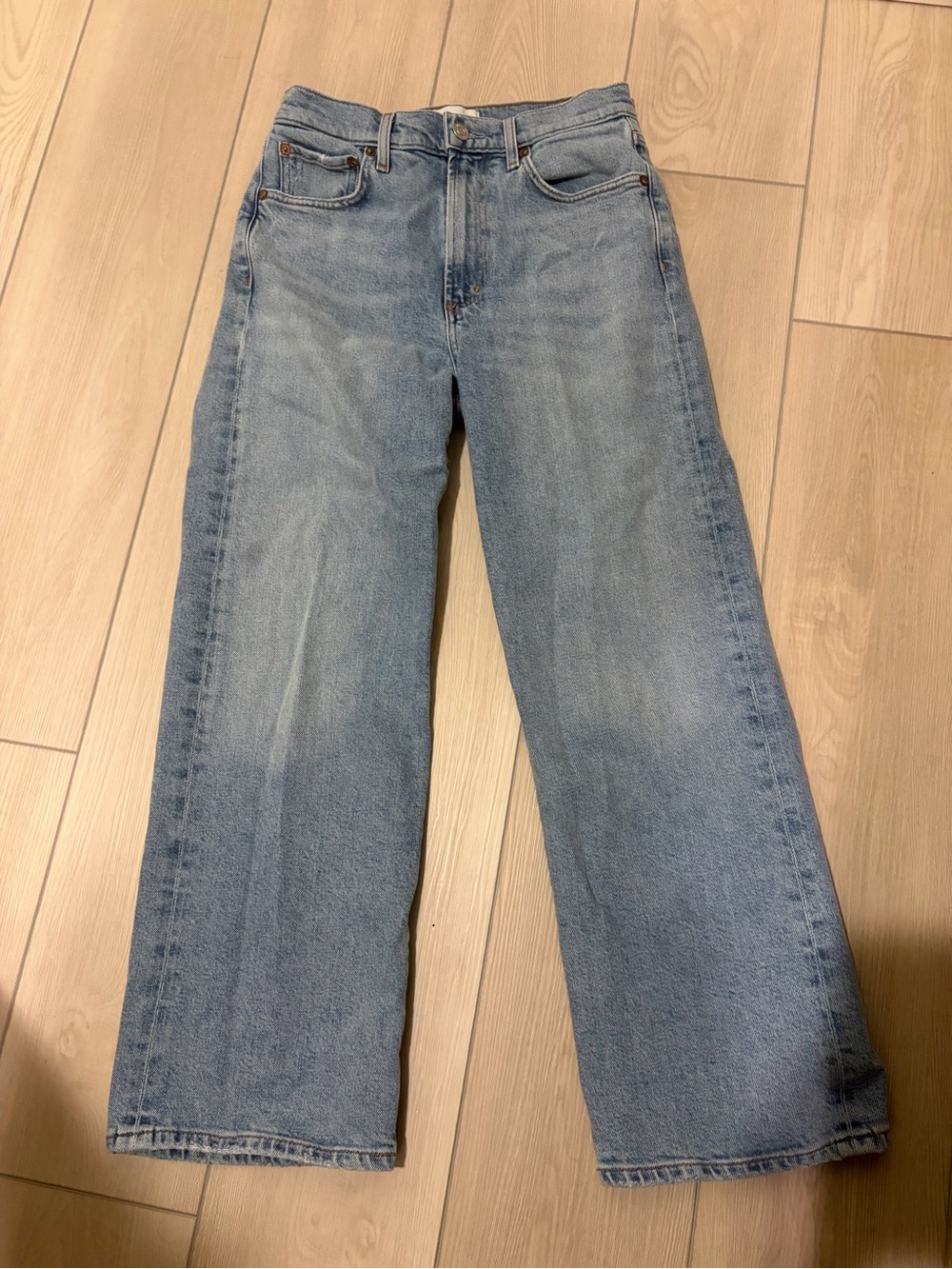 Agolde Light Blue Straight-Leg Jeans